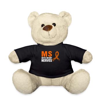 Bewusstsein für Multiple Sklerose MS geht mir auf die Nerven - Teddy - Schwarz - Vorne