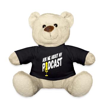 Interrogez-moi sur mon podcast pour un podcasteur amateur - Nounours - noir - Devant