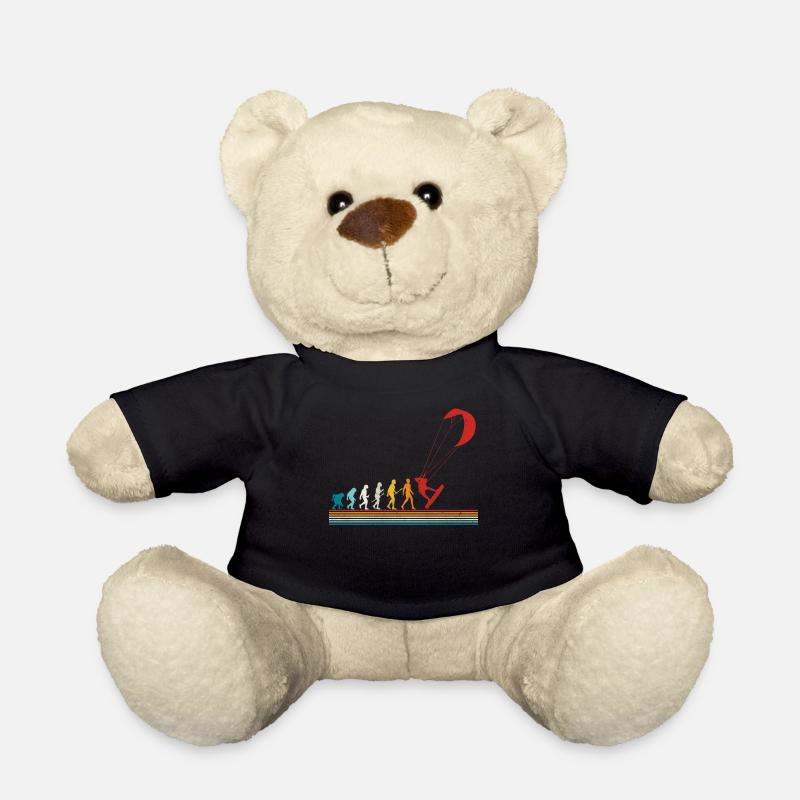 Retro Evolution Kite Surfing Funny Kite Boarding - Nounours - noir