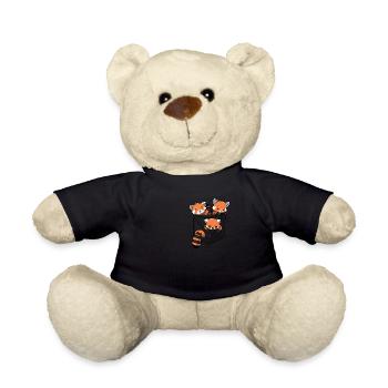 Red Panda Wildlife Pocket - Teddy Bear - black - Front