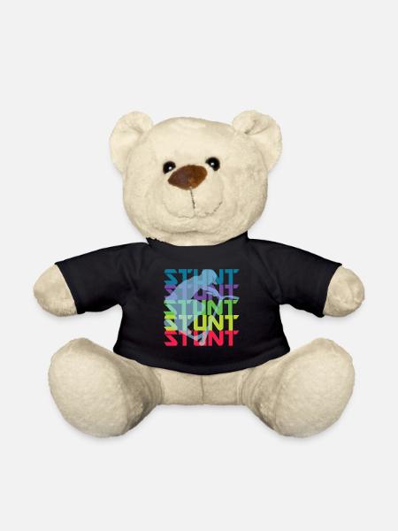 Scooter Roller Skater Tricks Gift Kick Scooter - Teddy Bear - black