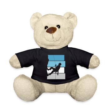 Bouldering Mountaineering Mountain Climbing Retro Gift - Teddy Bear - black - Front