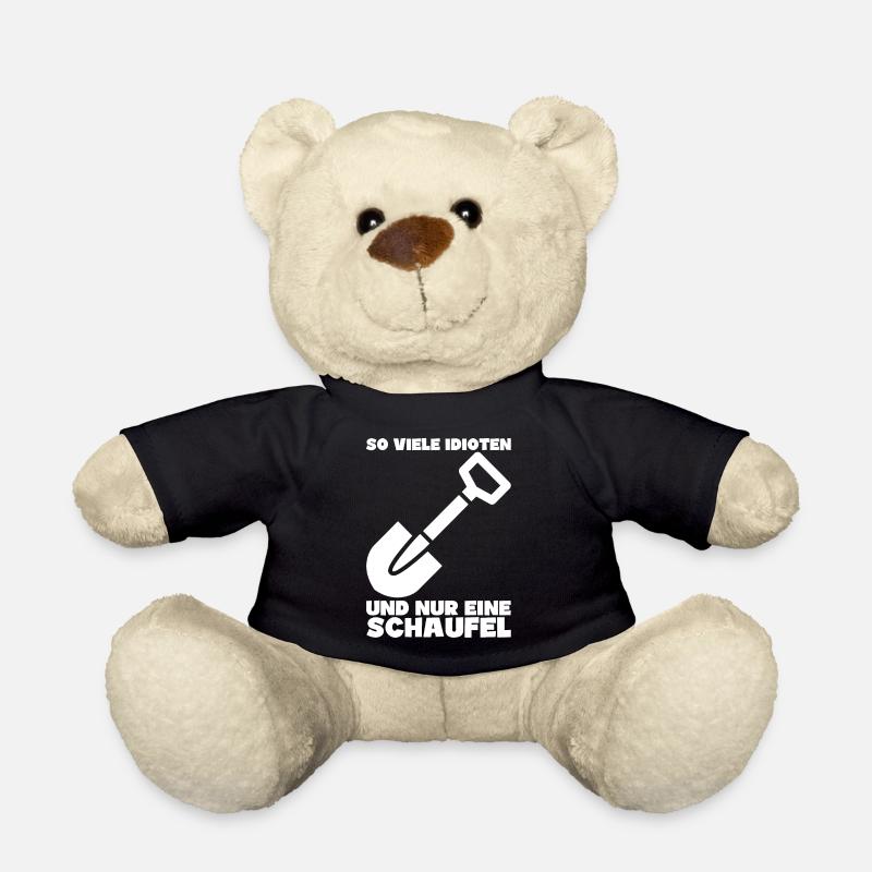 Schaufel Hausmeister Baustelle Spruch Geschenkidee - Teddy - Schwarz