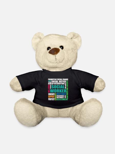 Sozialarbeiter Spruch - Teddy - Schwarz