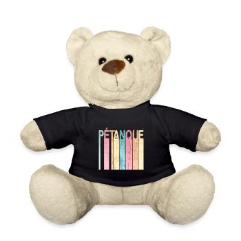 je peux pas j'ai pétanque - Nounours - noir - Devant