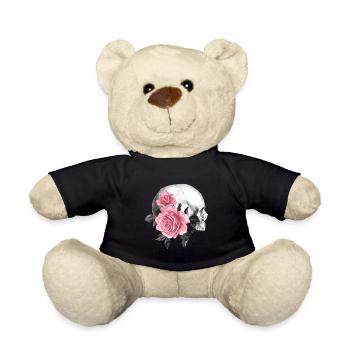 Gothik goth black skull death skull punk dark - Teddy Bear - black - Front