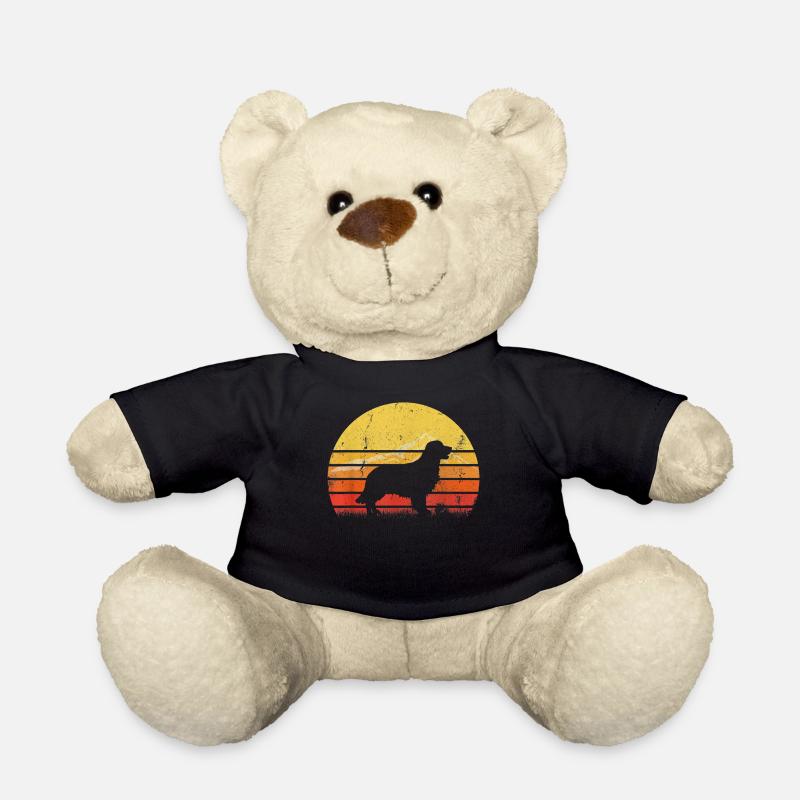Silhouette de golden retriever rétro vintage - Nounours - noir