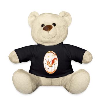 Squirrel Squirrel Chipmunk Gift - Teddy Bear - black - Front