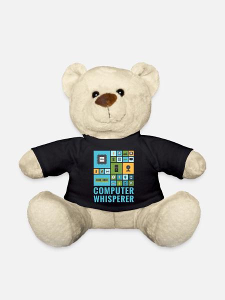 Computer Whisperer Lustiger IT Tech Support Helpdesk - Teddy - Schwarz