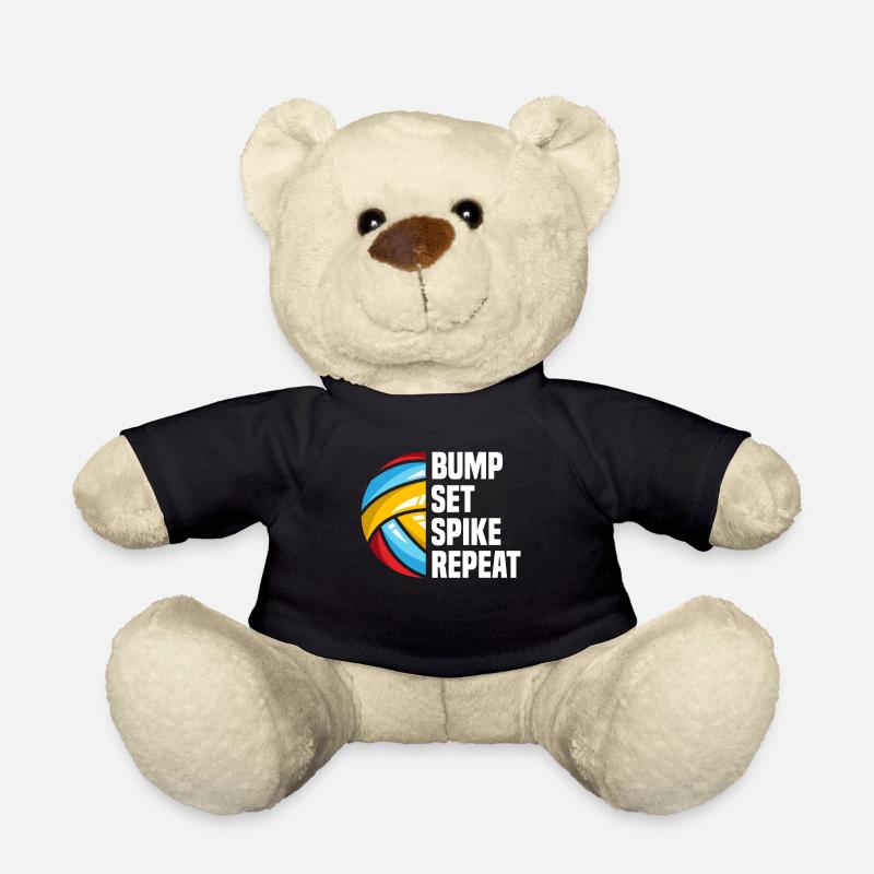 Volleyball Beachvolleyball Sportler Geschenk - Teddy - Schwarz