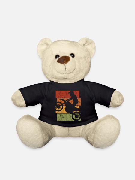 Motocross Retro Motorrad Motorcross Stunt Enduro - Teddy - Schwarz