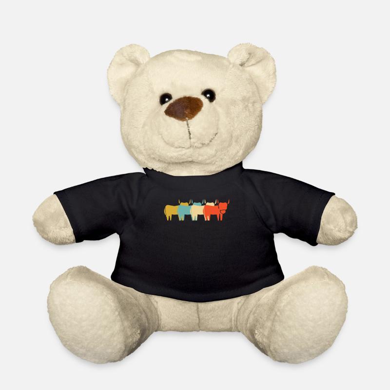 Retro Vintage Hochland-Rinder - Teddy - Schwarz