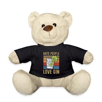Gin saying gin gifts - Teddy Bear - black - Front