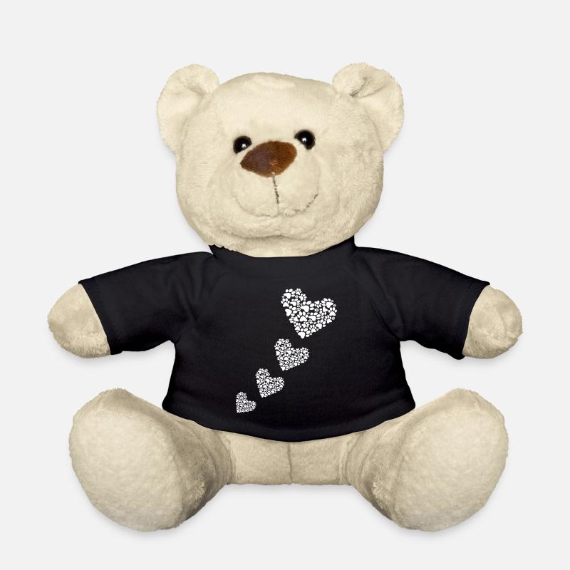 Hundepfoten Herz - Teddy - Schwarz