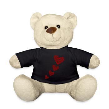 Coeur de patte de chien - Idée cadeau fête des mères - Nounours - noir - Devant