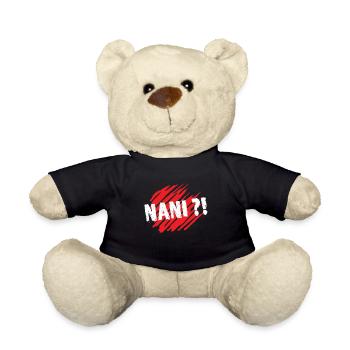 Nani? Was Manga Anime Anime Japanischer Humor - Teddy - Schwarz - Vorne