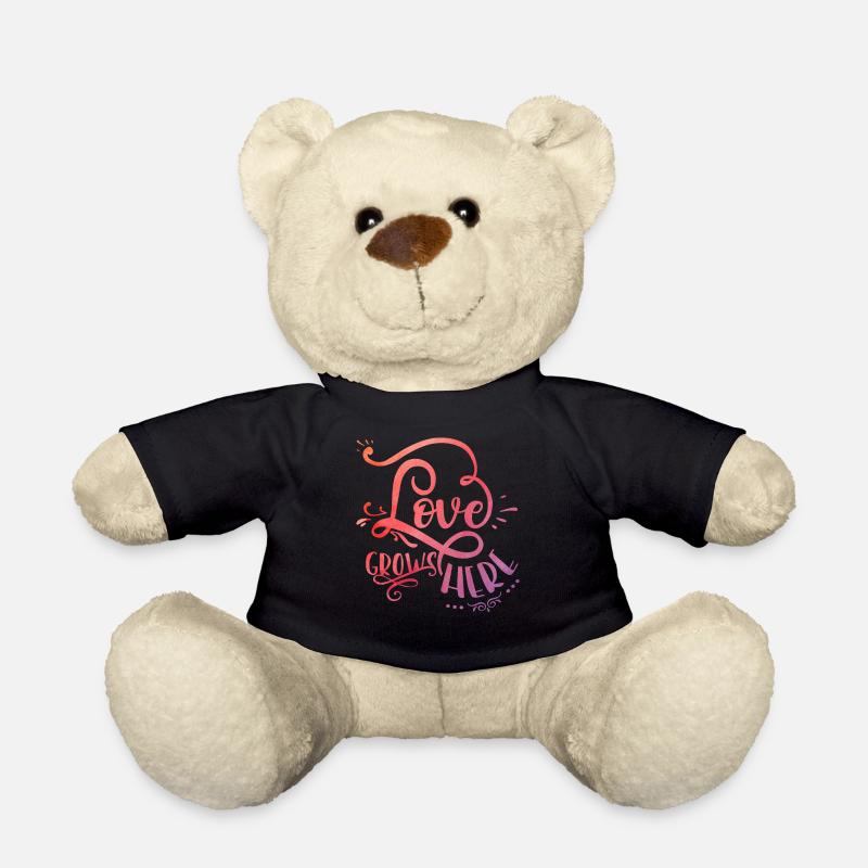 Love grows here - Teddy Bear - black