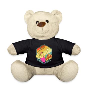 Tennis Pizza Raquette de tennis coup femme fille - Nounours - noir - Devant
