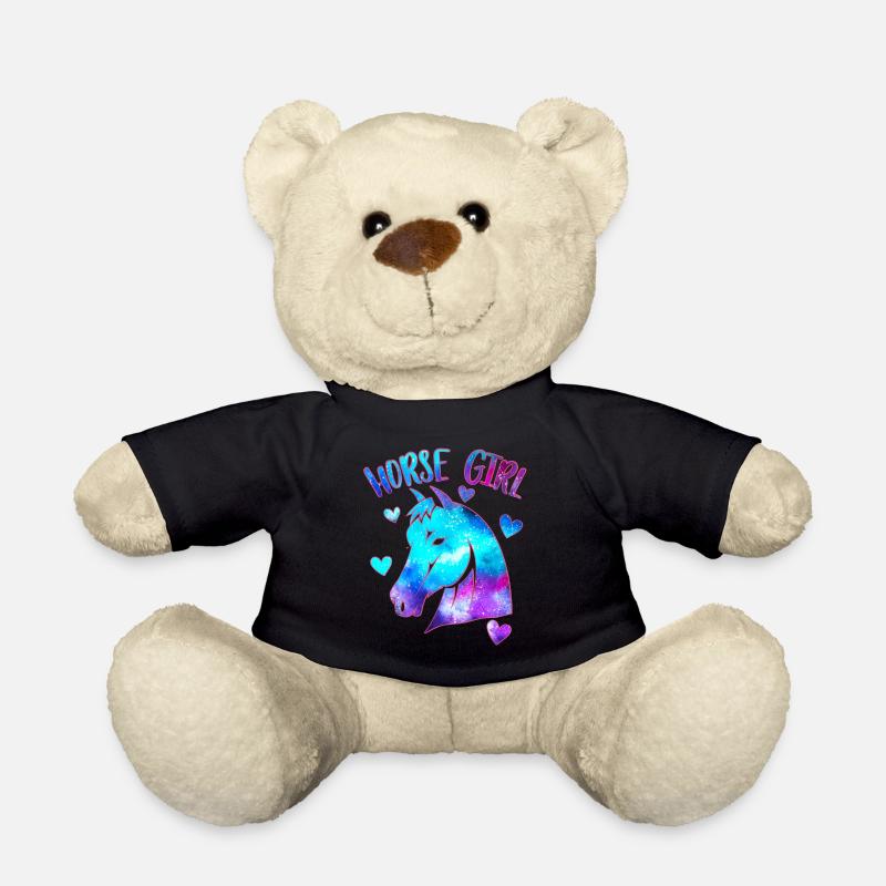 Pferd Mädchen - Teddy - Schwarz