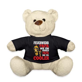 Feuerwehrmann Papa Vater - Teddy - Schwarz - Vorne