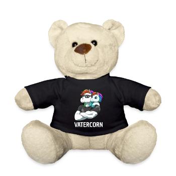 Father Daughter Unicorns - Dad Girl - Teddy Bear - black - Front