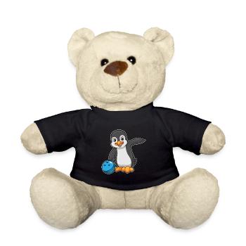 Penguin Bowling Bowling Ball - Teddy Bear - black - Front