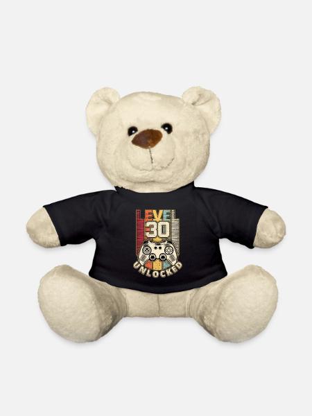 30. Geburtstag Level 30 Jahre retro Gamer Geschenk - Teddy - Schwarz