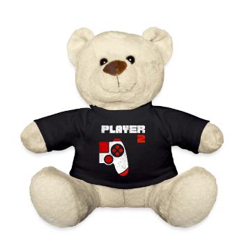 Player 1 Player 2 Gamer Partnerlook - Teddy - Schwarz - Vorne