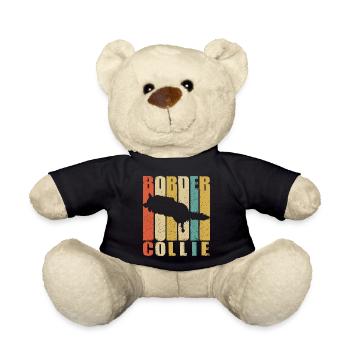 Border Collie Geschenk für einen Hundefreund - Teddy - Schwarz - Vorne