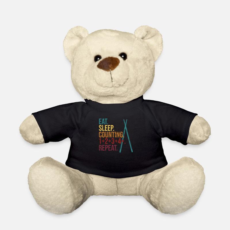 Percussion batteur cadeau de batteur - Nounours - noir
