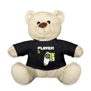 Player 1 Player 2 Gamer Partnerlook - Teddy - Schwarz - Vorne