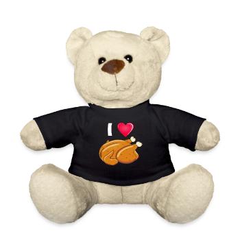 HUHN HÄNCHEN I LOVE - Teddy - Schwarz - Vorne