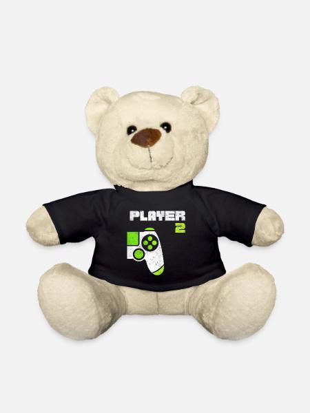 Player 1 Player 2 Gamer Partnerlook - Teddy - Schwarz