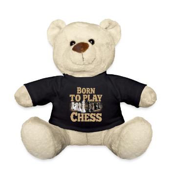 Born To Play Chess - Teddy Bear - black - Front