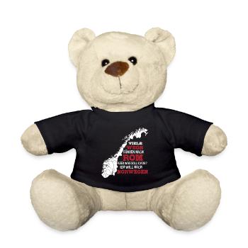 Norwegen Urlaub Reise Oslo Angelurlaub Angeln - Teddy - Schwarz - Vorne