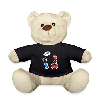 Chemistry Chemist Funny Gift for Nerds - Teddy Bear - black - Front