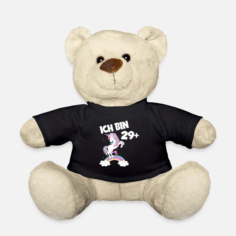 30. Geburtstag Einhorn Geburtstagsshirt Geschenk - Teddy - Schwarz