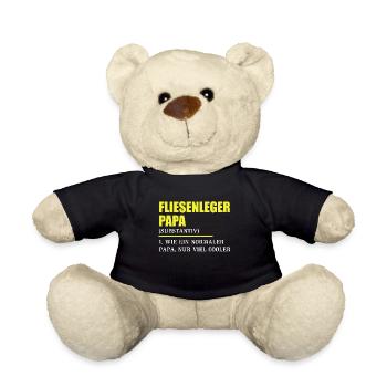 Fliesenleger Papa - Teddy - Schwarz - Vorne