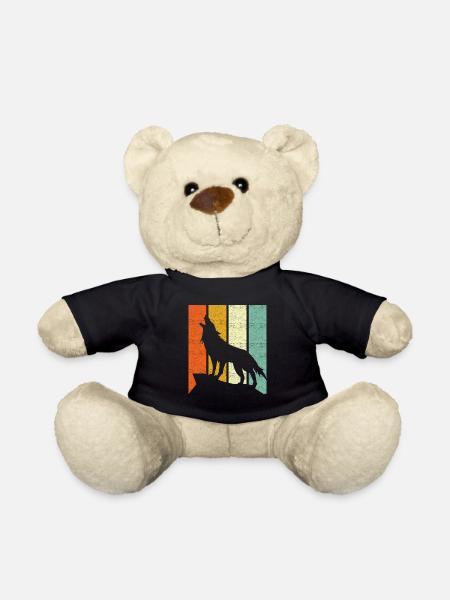 Wolf Retro - Teddy Bear - black