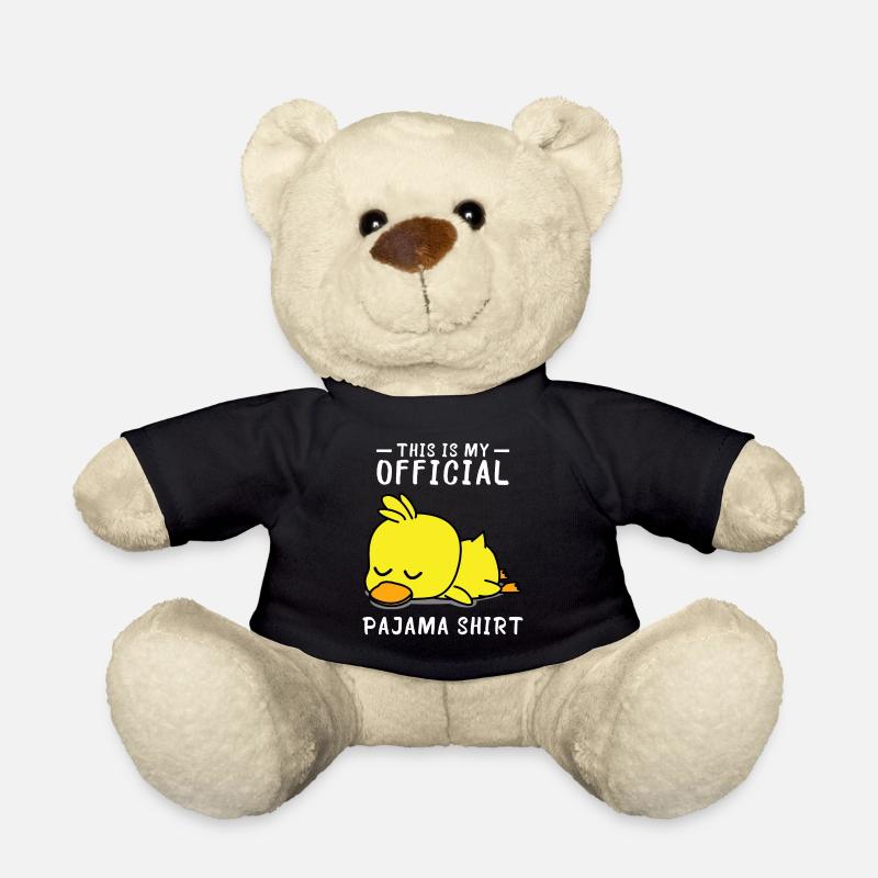 Ente Schlafshirt Pyjama - Teddy - Schwarz
