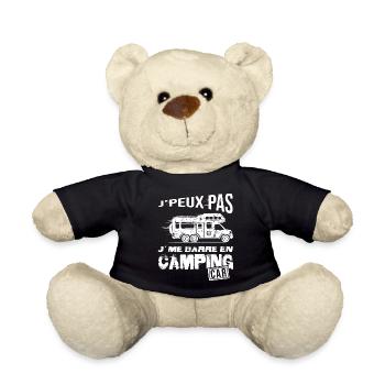 je me barre en camping car cadeau humour - Nounours - noir - Devant