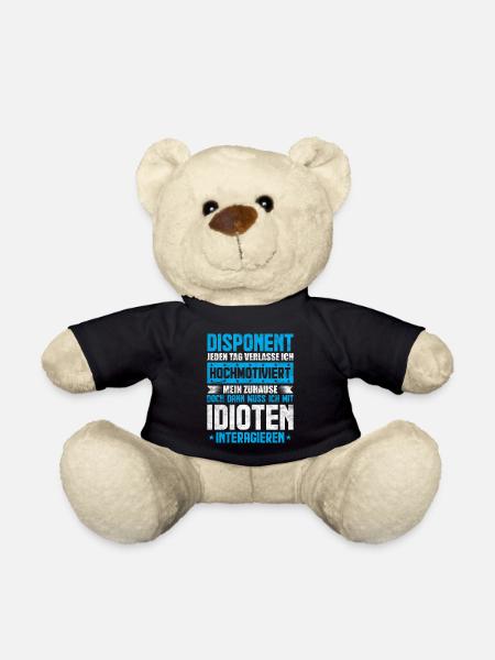 Lustige Disponent Sprüche Geschenk - Teddy - Schwarz