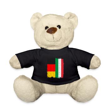 Deutsch Italienisch Fahne - Teddy - Schwarz - Vorne