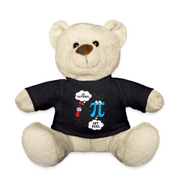 Funny Be Rational Get Real Math Pun Statistics - Teddy Bear - black - Front