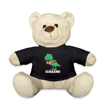 Dinosaurier Schulkind Einschulung - Teddy - Schwarz - Vorne