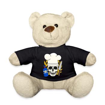 Poison Horror Kitchen Halloween Chef - Teddy Bear - black - Front