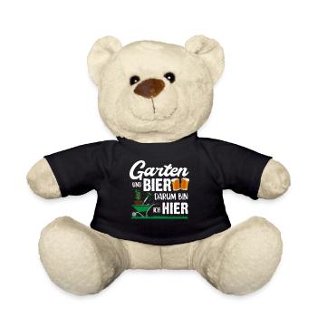 Bier Und Garten Darum Bin Ich Hier - Teddy - Schwarz - Vorne