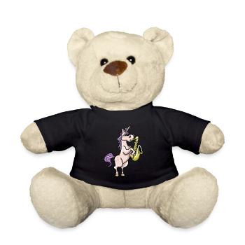 Saxophonist Einhorn - Teddy - Schwarz - Vorne