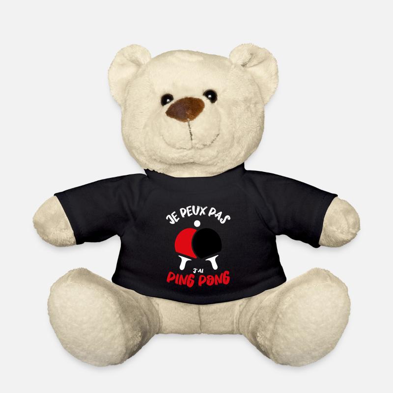 je peux pas j ai ping Pong - Nounours - noir