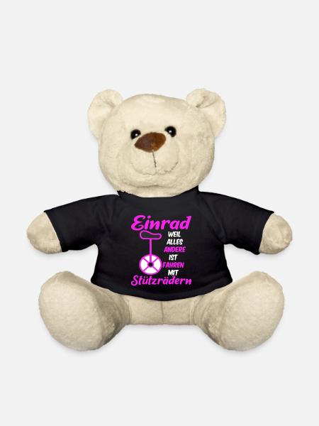 Einrad Spruch Mädchen Frauen Kunstrad Akrobatik - Teddy - Schwarz
